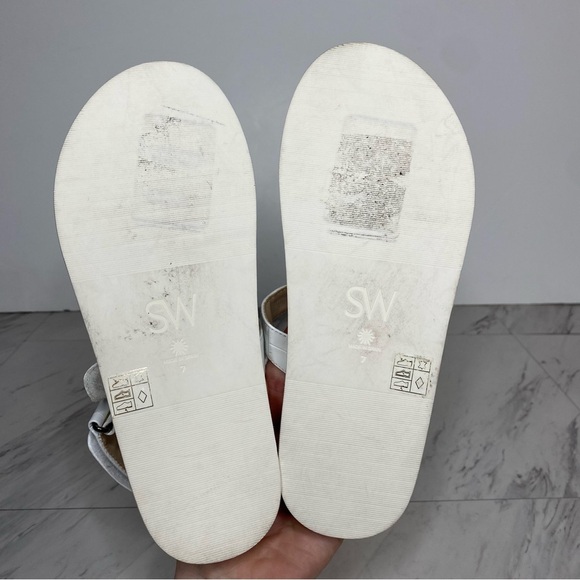 Stuart Weitzman Vail White Crocodile Sport Sandal 7B - Picture 12 of 13